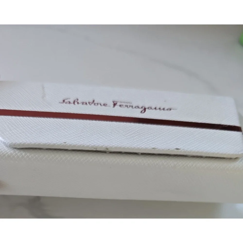 Rare Salvatore Ferragamo‎ Glasses Case Italian White Semi Hard